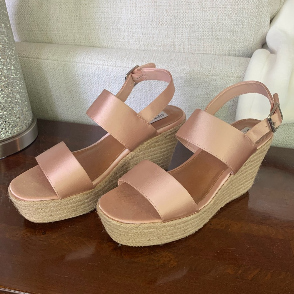 STEVE MADDEN Blush Espadrille Wedge Sandal